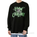 Autumn pare retro letra impresa crew neck Sweins